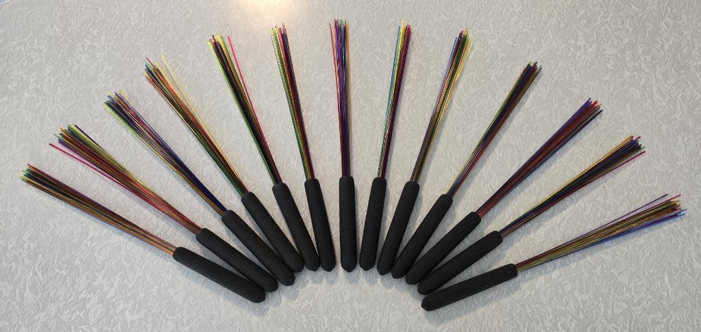 ranebow brush rods-foam-handles